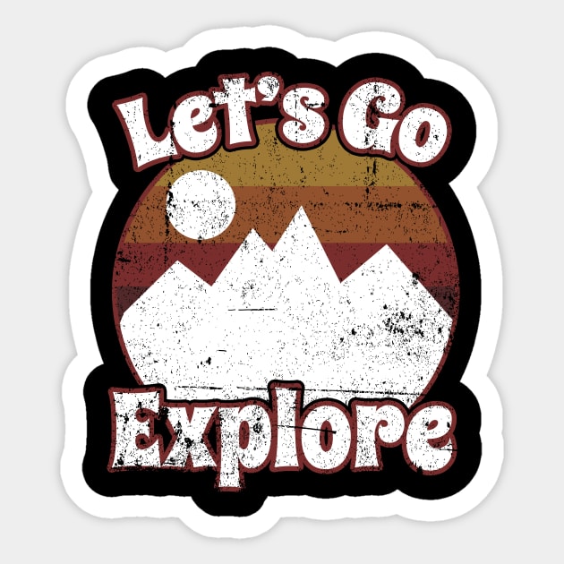 Let's Go Explore Hiking Sticker by thingsandthings